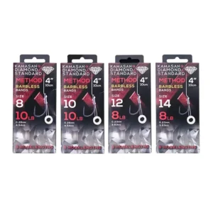 KAMASAN BANDED KAMASAN DIAMOND STANDARD WITH BAIT BANDS , SIZE 8, 10,12,14 , 8 PER PACK